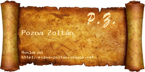 Pozna Zoltán névjegykártya